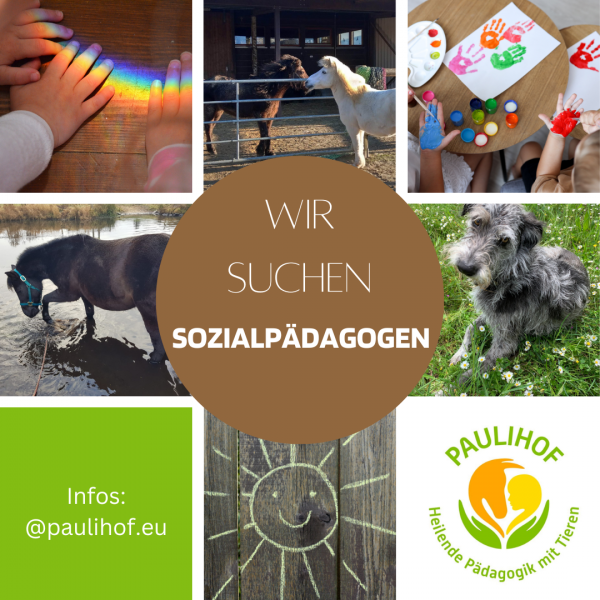 Wir suchen: Sozialpädagoge, Heilerziehungspfleger oder Erzieher (m/w/d) für unsere stationäre Einrichtung mit tiergestützter Therapie